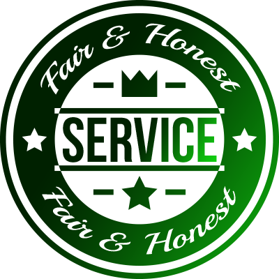 Fair & Honest Service  Badge