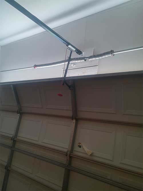 Garage door view from inside Garage door view from inside