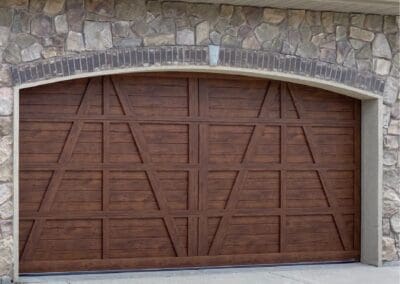 a close-up of a garage door